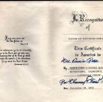 BHA1998.01.05.02.05 Certificate - Interior