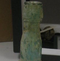 Field Archeology, blue glass bottle