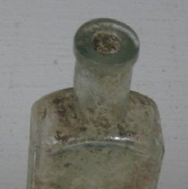 Field Archeology, rectangular glass bottle