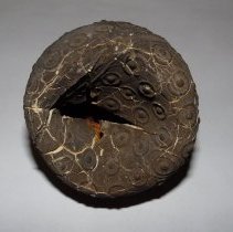 Toy ball showing punctured side.