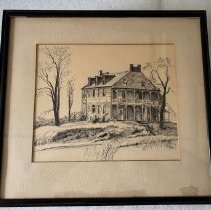 Westcott drawing of the Mill Park Hotel (Pottsgrove Manor)