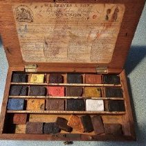 18th century paint box with historic paints