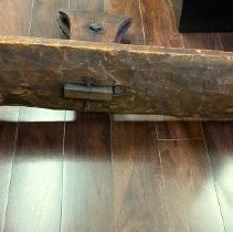 Bottom view of saddler's bench