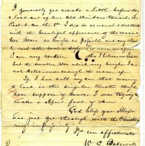 Letter from W. G. Bakewell