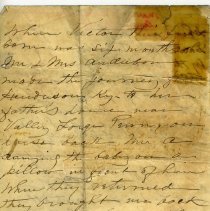 Letter from M. Bakewell (?)