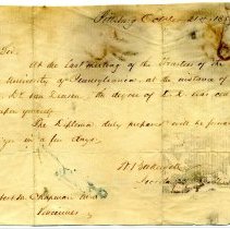 Letter from W. Bakewell