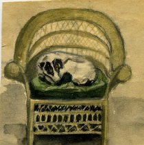 Watercolor, "Prince & Chair"