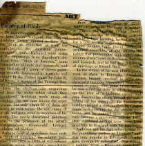 J. J. Audubon Newspaper Article