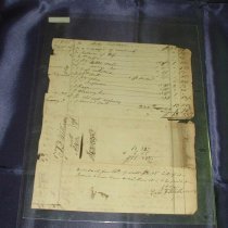 Ledger page from Audubon & Bakewell store in Henderson, Kentucky.