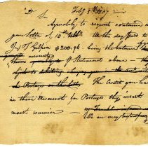 Letter from Unknown to Unknown, 1807