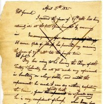 Letter from S. wetherill to Unknown, 1825