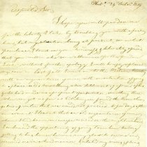 From G. Ramsbottom(?) to S. Wetherill, 1816