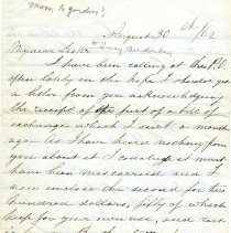 Letter from A. Gordon