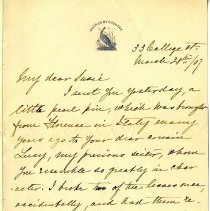 Letter from Eliza Audubon