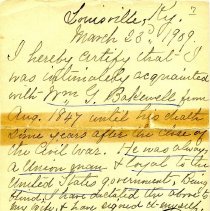 Certification from W. Dillingham