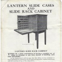 Sales catalog for lantern slide cases