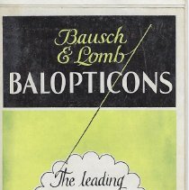 Sales catalog for Bausch & Lomb Balopticons