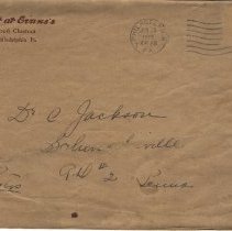 Envelope to Dr. C. Jackson