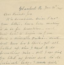 A: Letter from "Annie B." to Josephine W. White, page 1