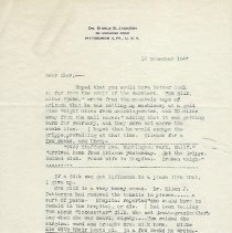 Letter from Shirls Jackson to Chevalier Q. Jackson, Dec 17, 1947, page 1