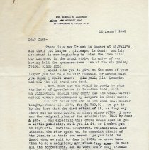 Letter from Shirls Jackson to Chevalier Q. Jackson, August 15, 1948