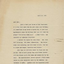 Letter from Shirls Jackson to Chevalier Q. Jackson, April 16, 1942, page 1