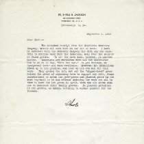 Letter from Shirls Jackson to Chevalier Q. Jackson, September 1, 1944