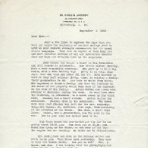 Letter from Shirls Jackson to Chevalier Q. Jackson, September 1, 1944