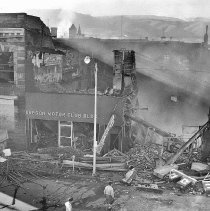 Levinger's Rexall Drug fire in 1958.