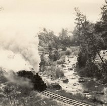Sumpter Valley Railway in Powder River gorge.