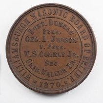 Williamsburgh Masonic Board of Relief's Medal