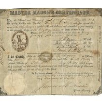 William D. Silva's Master Mason Certificate