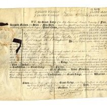 Warrant of Hiram Lodge No. 104