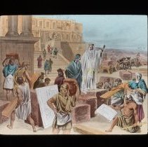 uilding King Solomon's Temple Lantern Slide