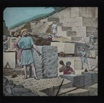 Workmen in the Quarry Lantern Slide
