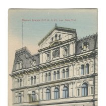 1875 Grand Lodge of New York Building Postcard