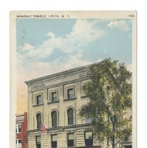 Utica Masonic Temple Postcard
