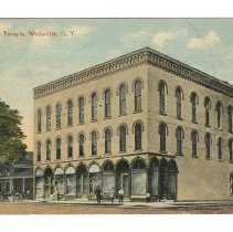 Wellsville Masonic Temple Postcard