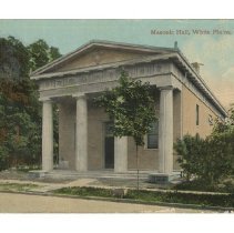 White Plains Masonic Temple Postcard