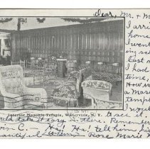 Waterville Masonic Temple Interior Postcard