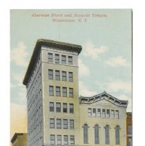 Watertown Masonic Temple Postcard