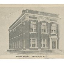 West Windfield Masonic Temple Postcard