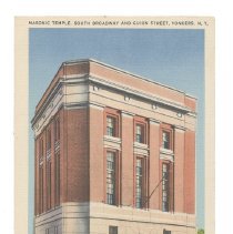 Yonkers Masonic Temple Postcard