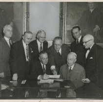 The First Check of 1950 Brotherhood Fund Campaign