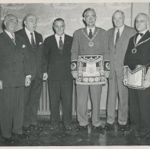 MW Gay H. Brown with Grand Line Officers of 1947