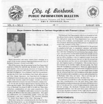 City of Burbank Public Information Bulletin August 1976