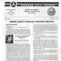 Burbank Civil Defense Bulletin from January 1977.