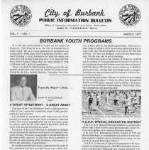 City of Burbank Public Information Bulletin March 1977