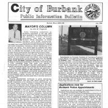 City of Burbank Public Information Bulletin July 1986