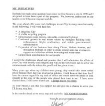 A Message From Mayor Harry J. Klein